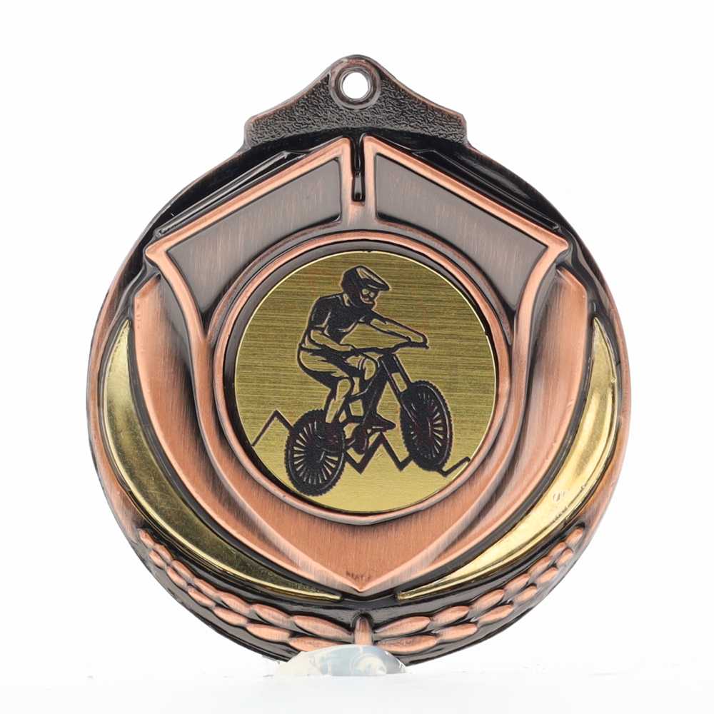 Two Tone Bronze Medal 50mm - Downhill Biking