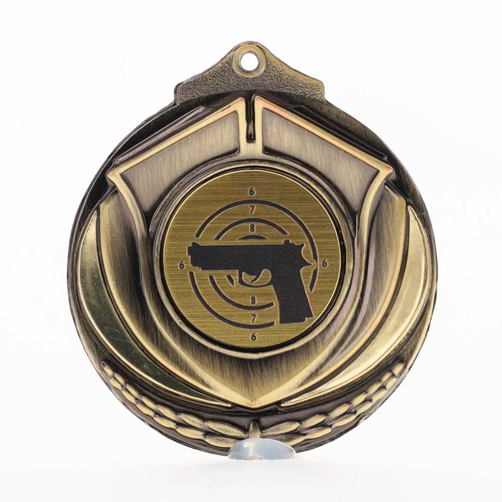 Two Tone Gold Medal 50mm - Pistol