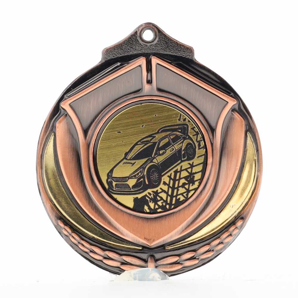 Two Tone Bronze Medal 50mm - Rally Car