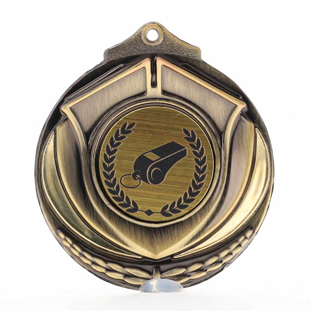 Two Tone Gold Medal 50mm - Whistle