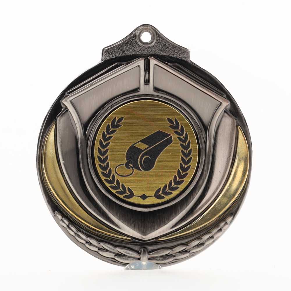 Two Tone Silver Medal 50mm - Whistle