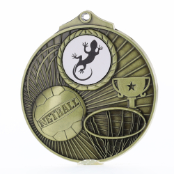 Summit Insert Netball Medal 70mm - Gold