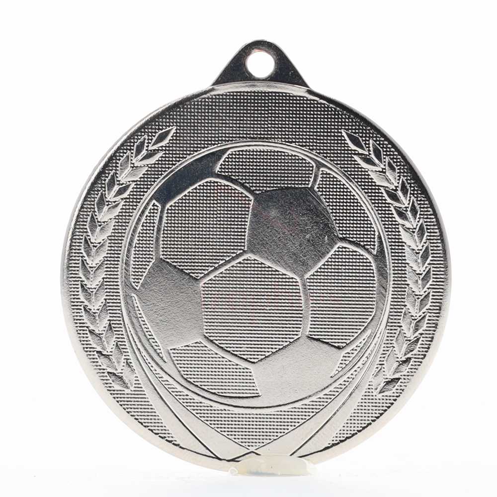 Garland Soccer Ball Medal 50mm - Silver