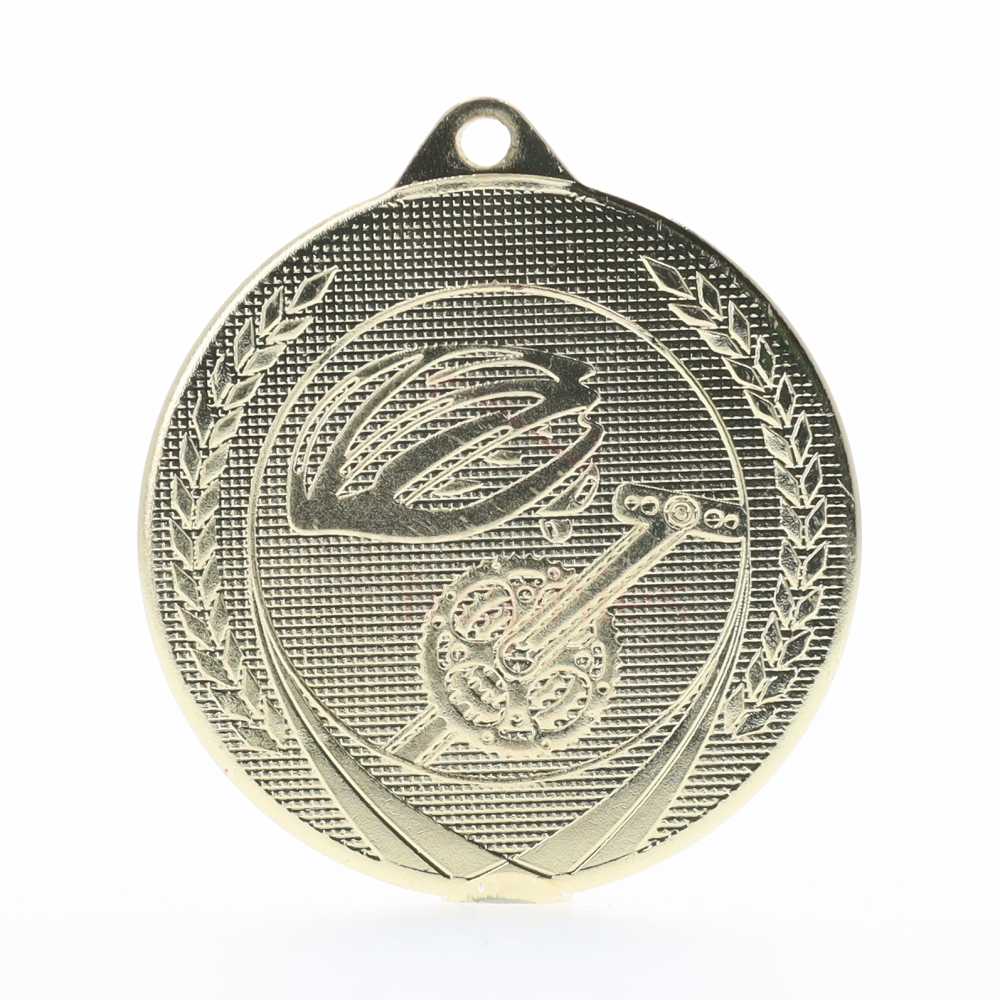 Garland Cycling Medal 50mm - Gold