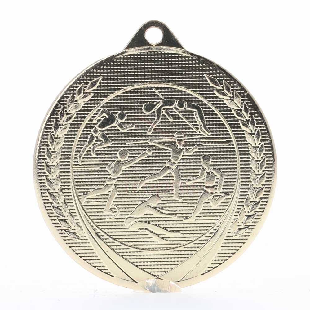 Garland Athletics Medal 50mm - Gold