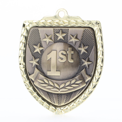 1st Place Shield Medal 80mm - Gold 