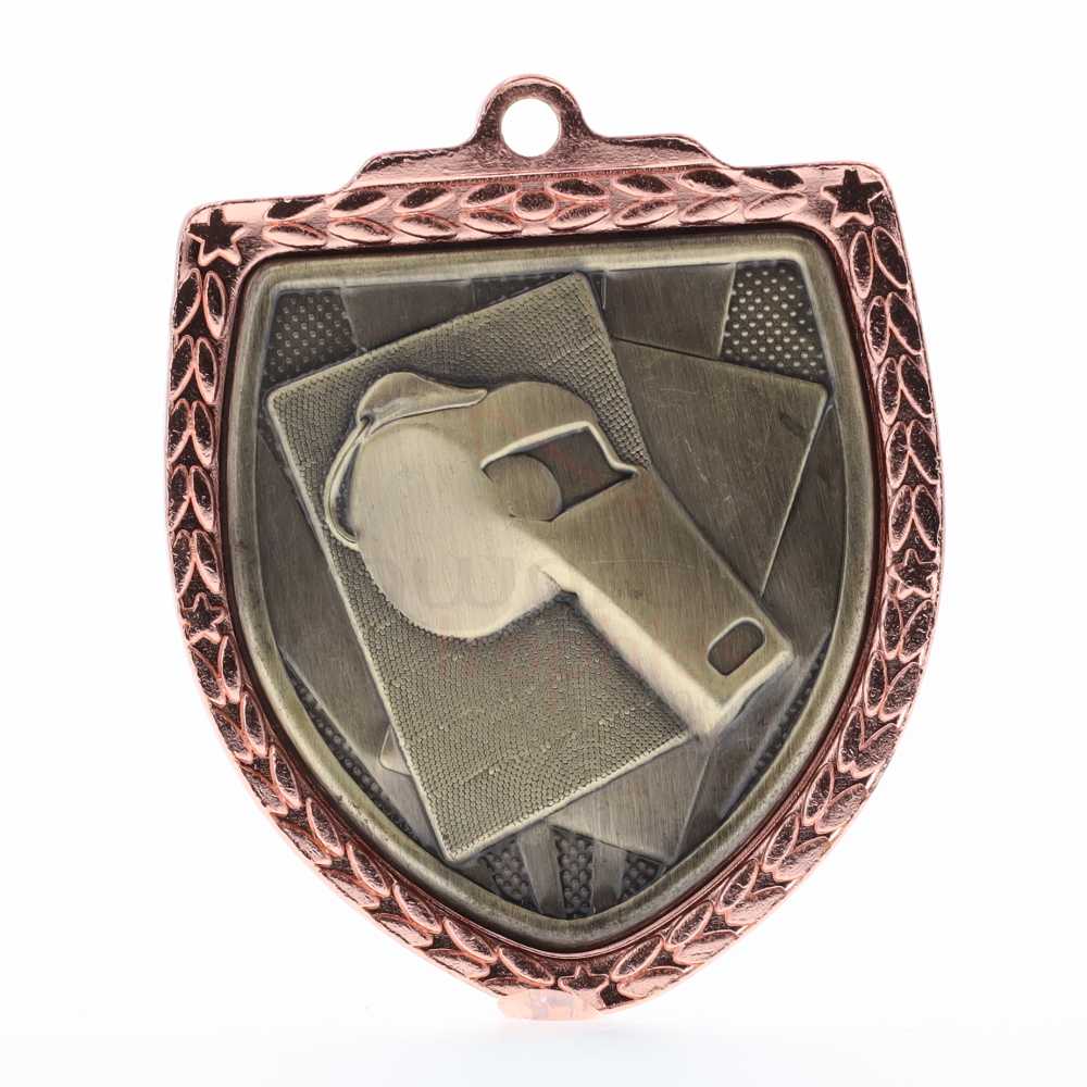 Whistle Shield Medal 80mm - Bronze