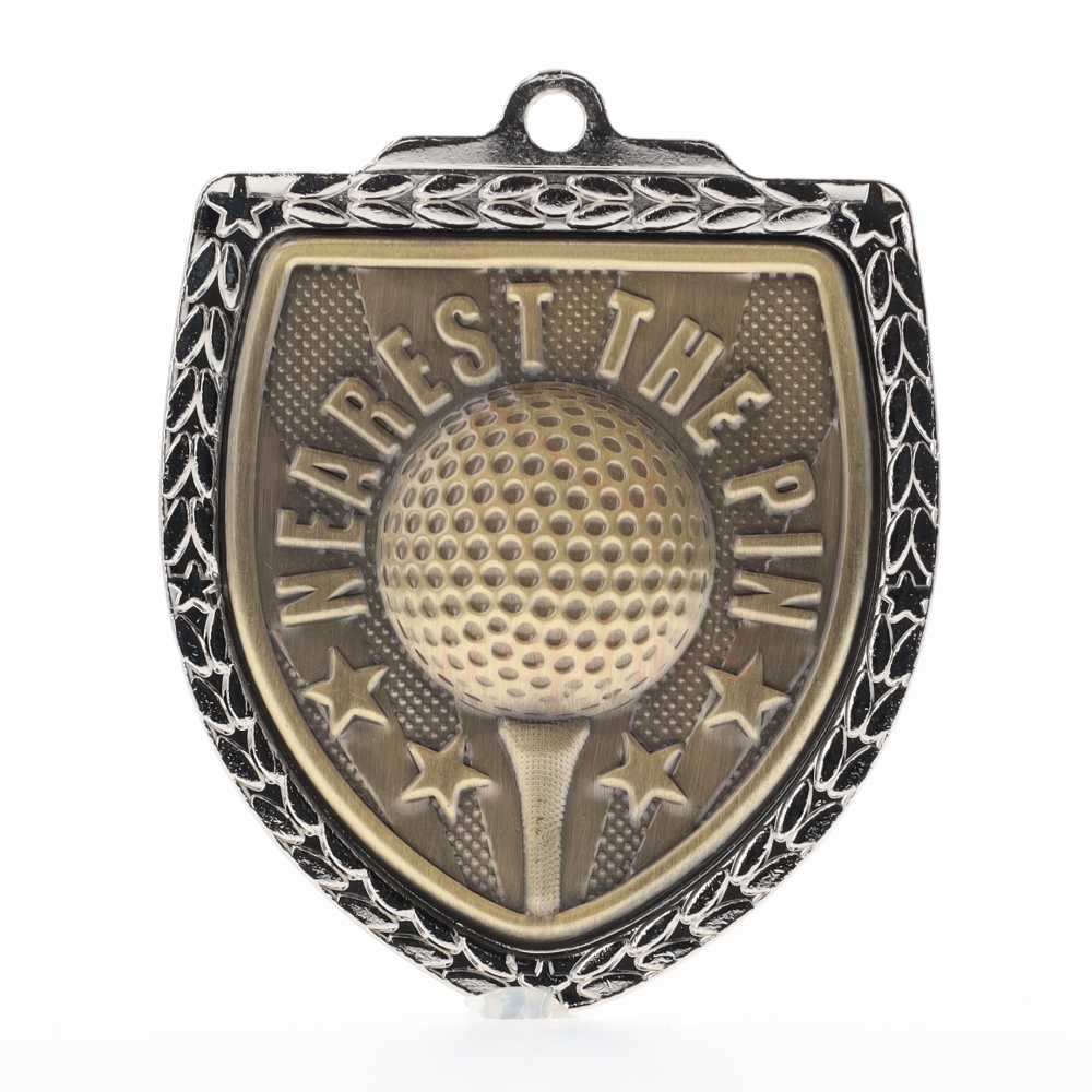 Nearest the Pin Shield Medal 80mm - Silver 