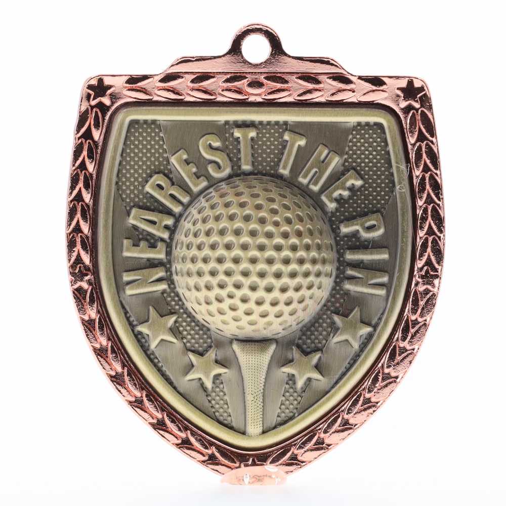 Nearest the Pin Shield Medal 80mm - Bronze