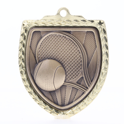 Tennis Shield Medal 80mm - Gold 