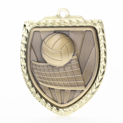 Volleyball Shield Medal 80mm - Gold 