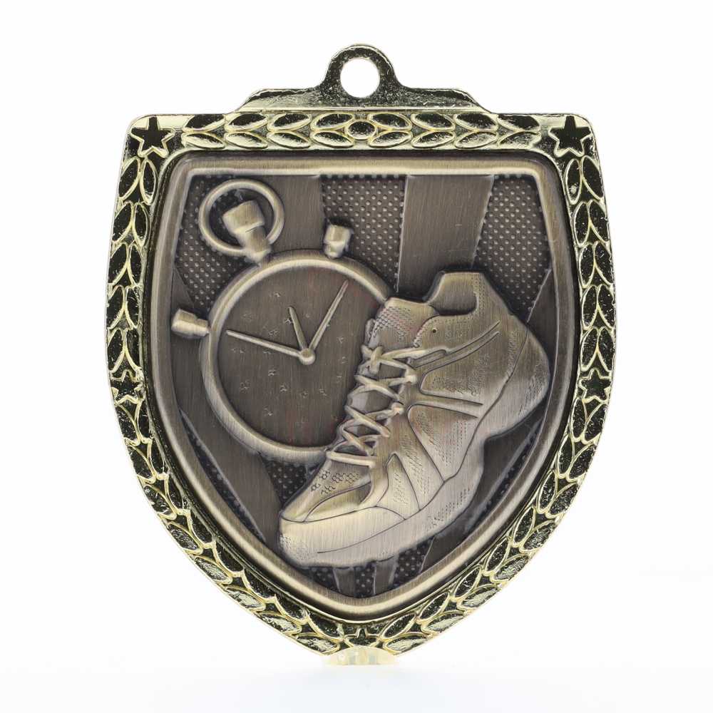 Athletics Shield Medal 80mm - Gold 