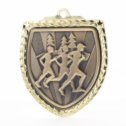 Cross Country Shield Medal 80mm - Gold 