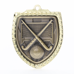 Hockey Shield Medal 80mm - Gold 