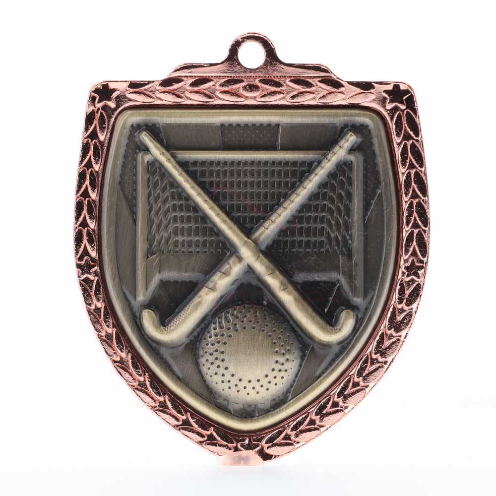 Hockey Shield Medal 80mm - Bronze