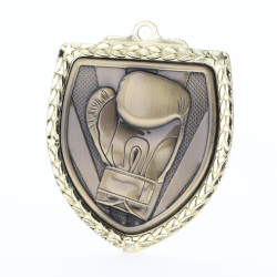 Boxing Shield Medal 80mm - Gold 