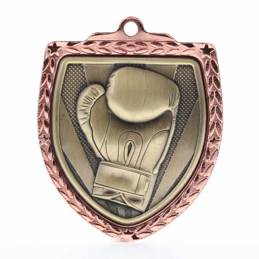 Boxing Shield Medal 80mm - Bronze