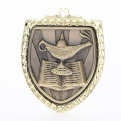 Knowledge Shield Medal 80mm - Gold 