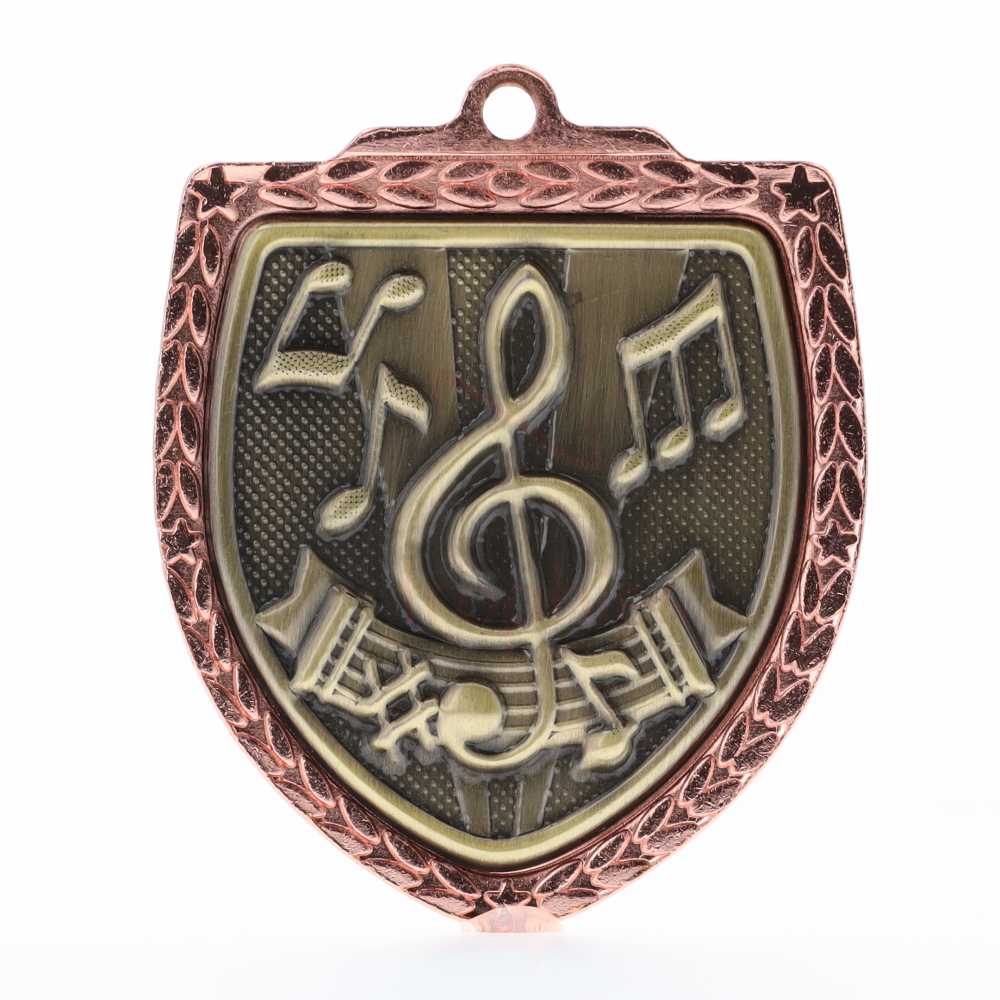 Music Shield Medal 80mm - Bronze