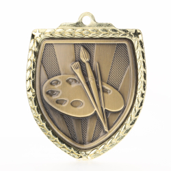 Art Shield Medal 80mm - Gold 