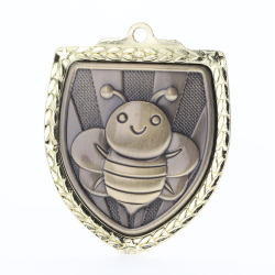 Spelling Bee Shield Medal 80mm - Gold 