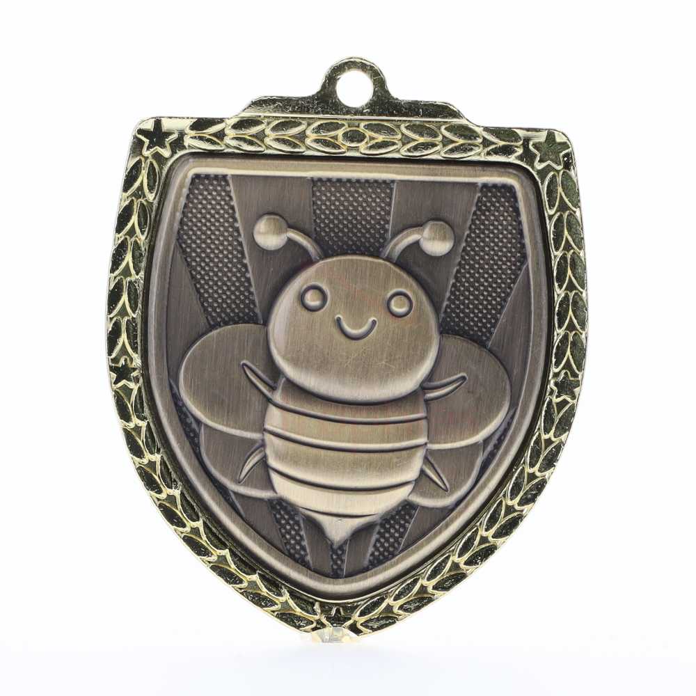 Spelling Bee Shield Medal 80mm - Gold 