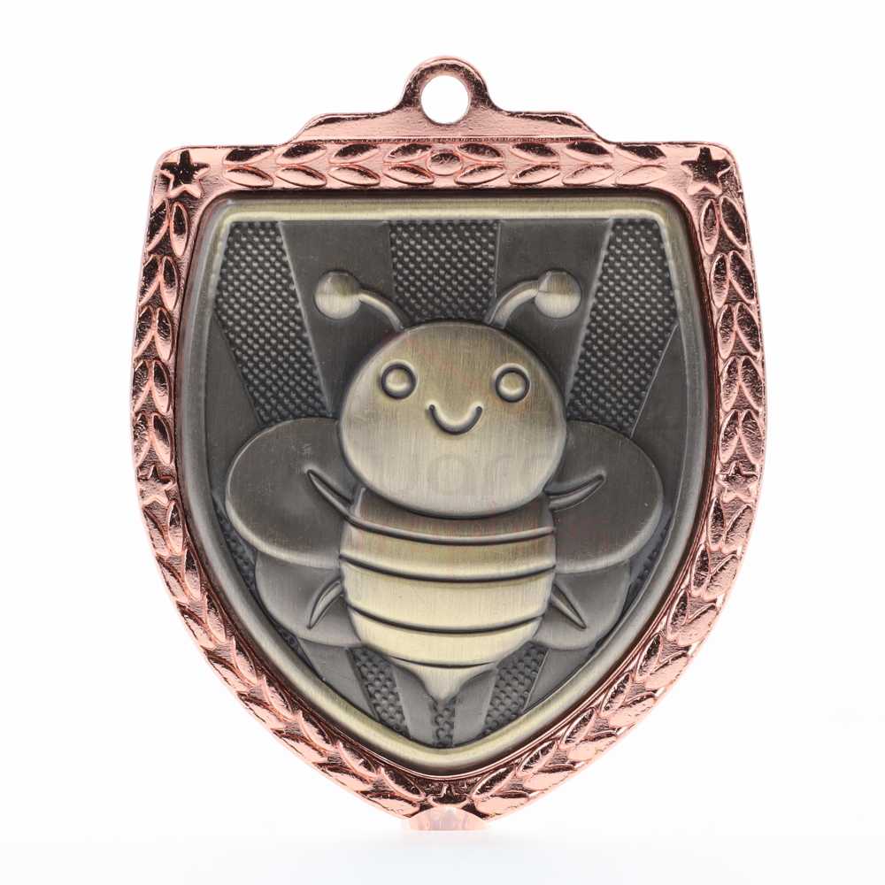 Spelling Bee Shield Medal 80mm - Bronze