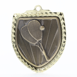 Squash Shield Medal 80mm - Gold 