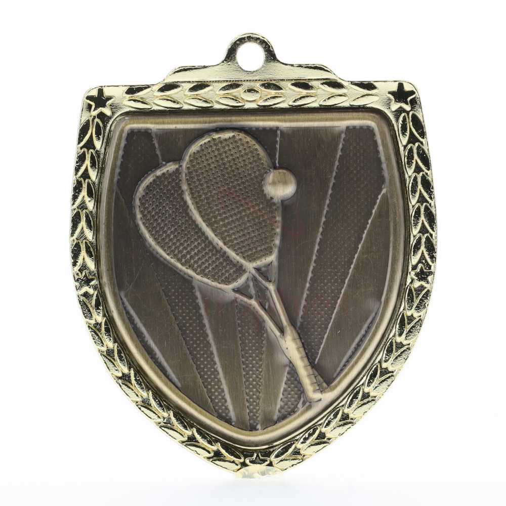 Squash Shield Medal 80mm - Gold 