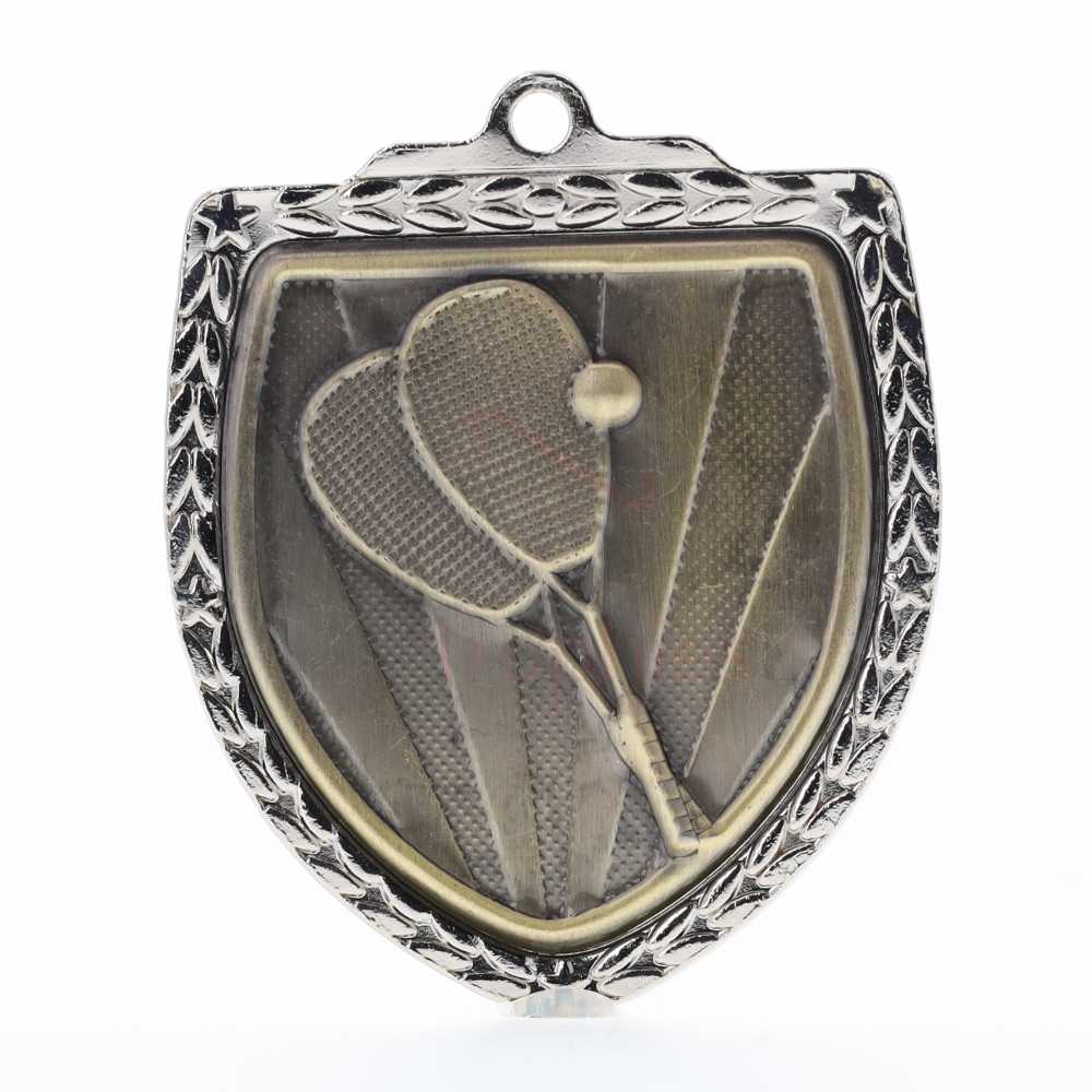 Squash Shield Medal 80mm - Silver 