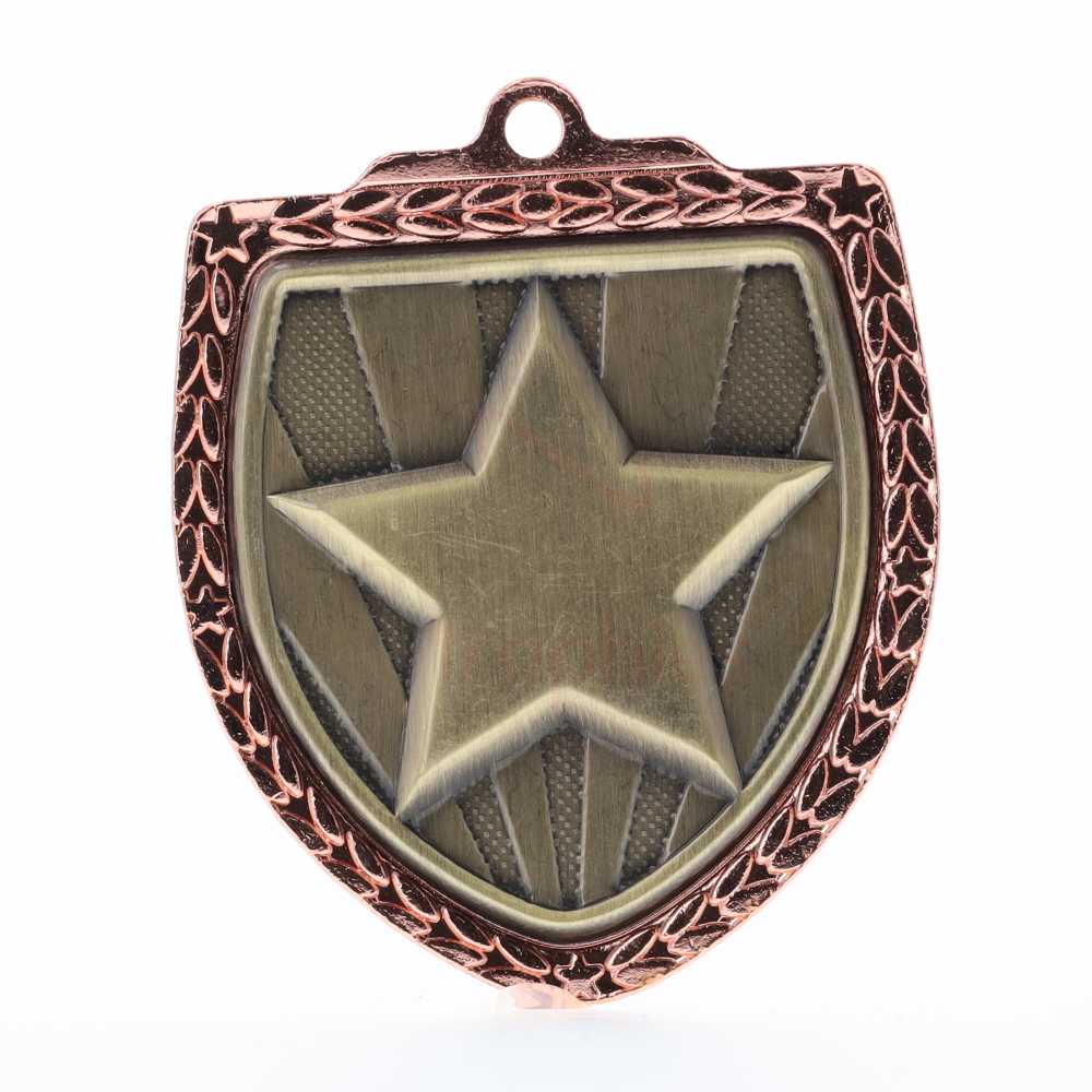 Star Shield Medal 80mm - Bronze