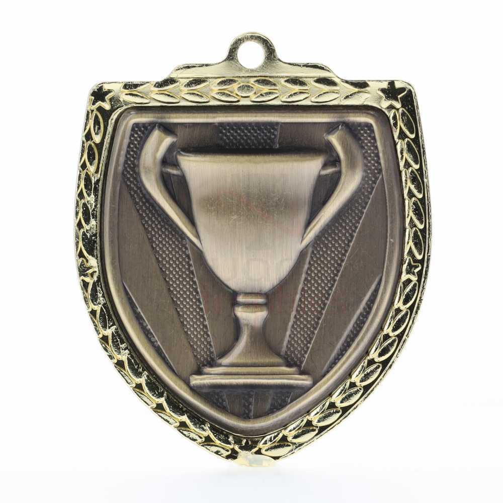 Achievement Shield Medal 80mm - Gold 