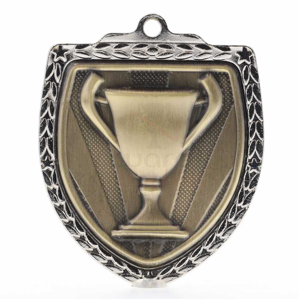 Achievement Shield Medal 80mm - Silver 