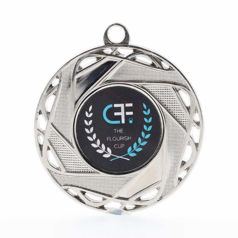 Hex Personalised Medal 50mm - Silver