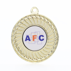 Oblique Personalised Medal 50mm - Gold