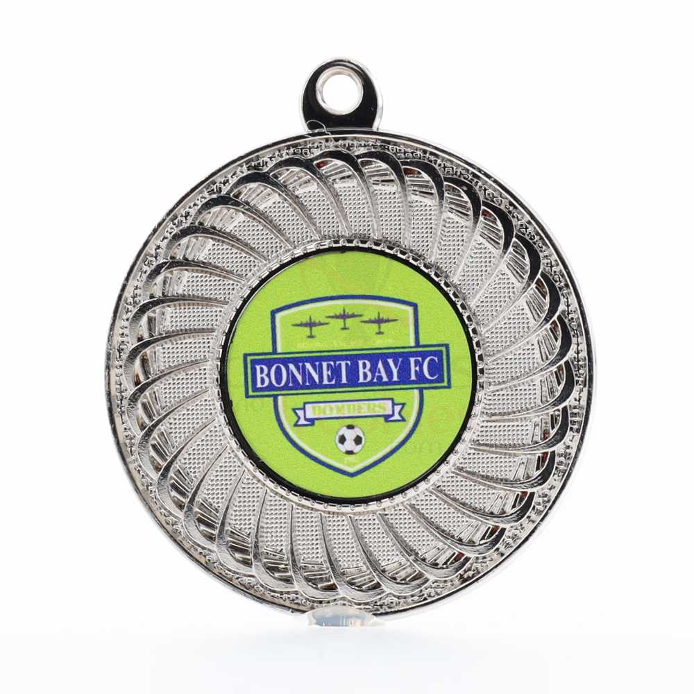 Oblique Personalised Medal 50mm - Silver