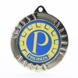 Penta Stripe Personalised Medal 50mm - Gold