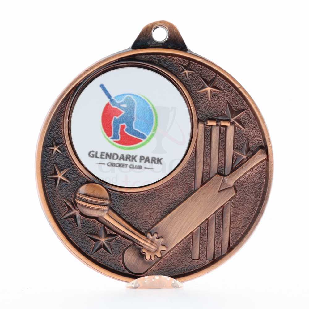 Cricket Logo Starry Medal 50mm - Bronze