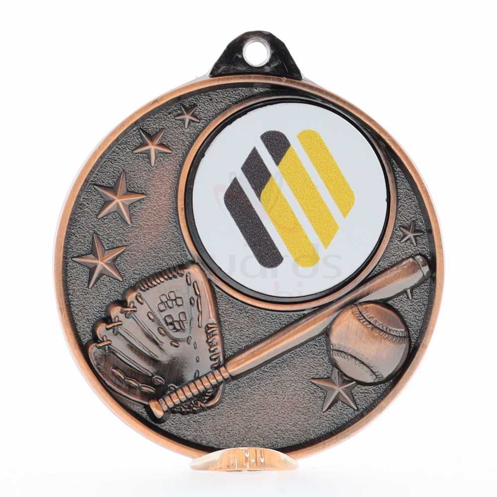 Baseball Logo Starry Medal 50mm - Bronze