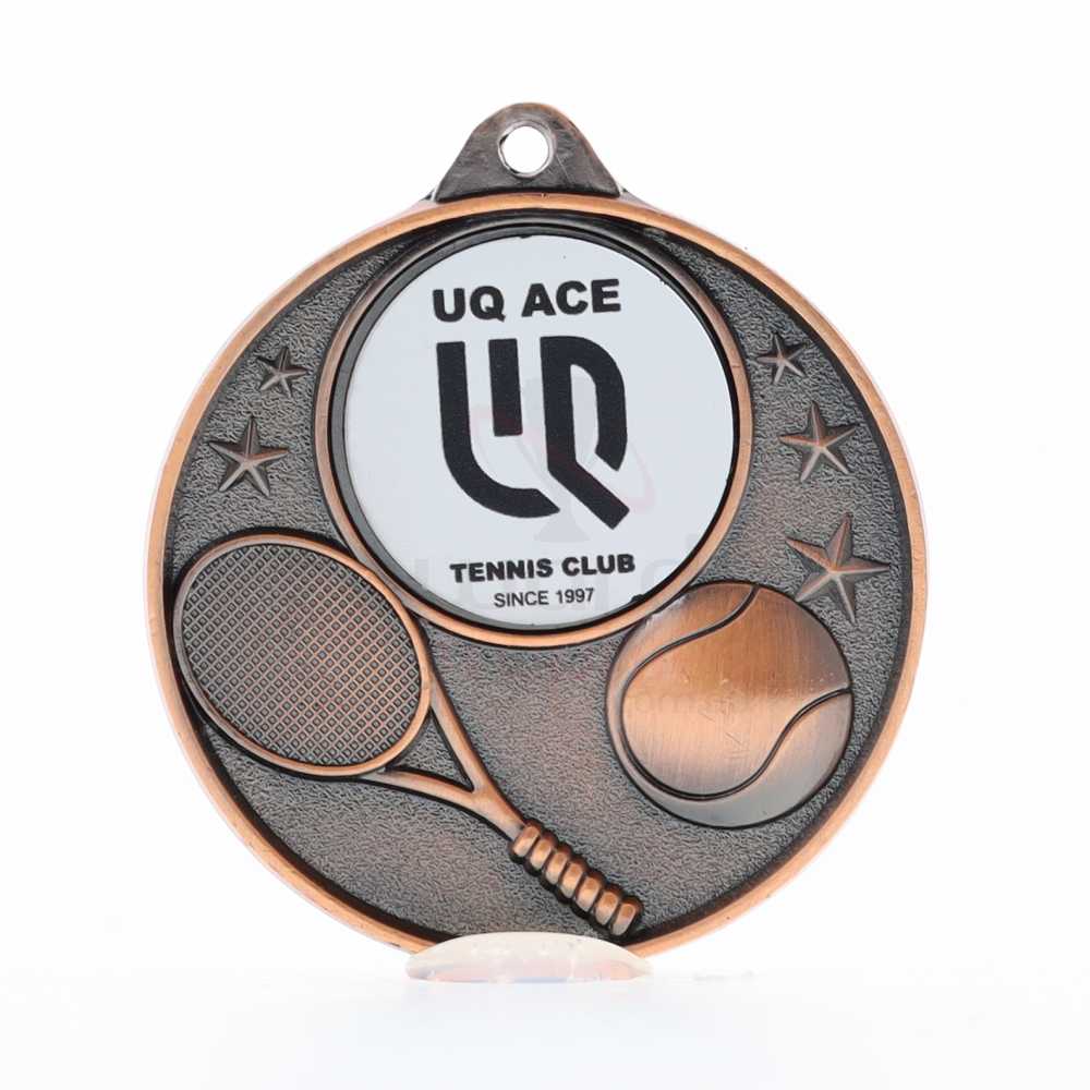 Tennis Logo Starry Medal 50mm - Bronze