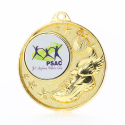 Athletics Logo Starry Medal 50mm - Gold