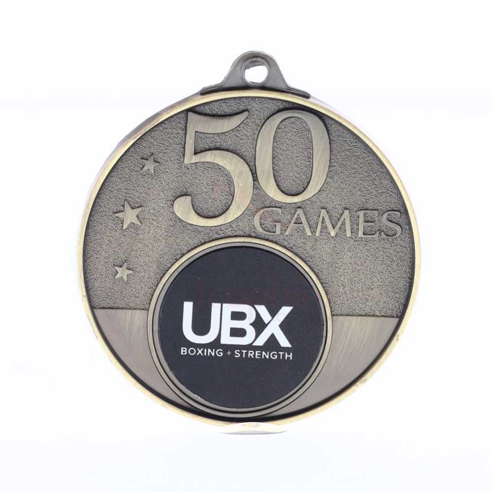 Personalised 50 Games Medal 50mm