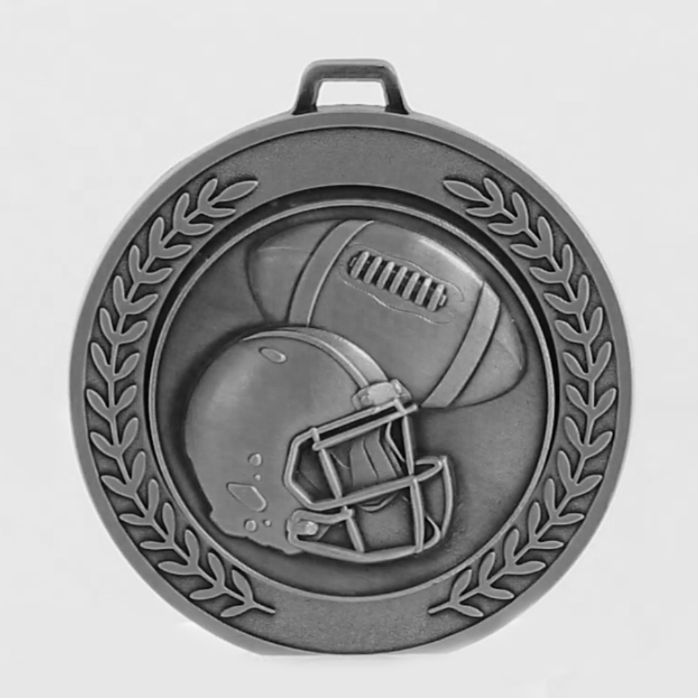 Heavyweight Gridiron Medal 70mm Silver